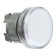 Pilot light head, white, diameter 22, plain lens for integral LED