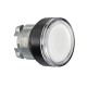 White flush illuminated pushbutton head diameter 22, spring return, for integral LED