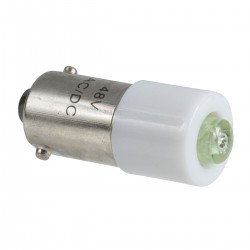 LED bulb with BA9s base, Green, 48 V AC..DC