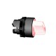 Red illuminated selector switch head diameter 22, 2 positions, stay put