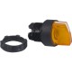 Orange illuminated selector switch head diameter 22, 2 positions, stay put