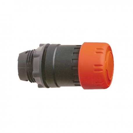 Emergency stop, red switching off head diameter 30 for hole 22, trigger and latching turn release