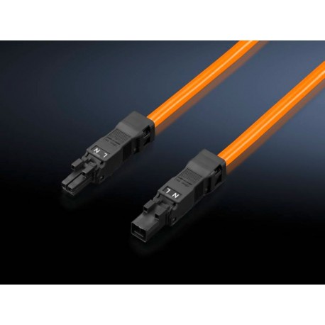 Priključni kabel za LED rasvjetu, 100-240V AC, 2-polni, 1m, pakiranje od 5 kom, narančasti