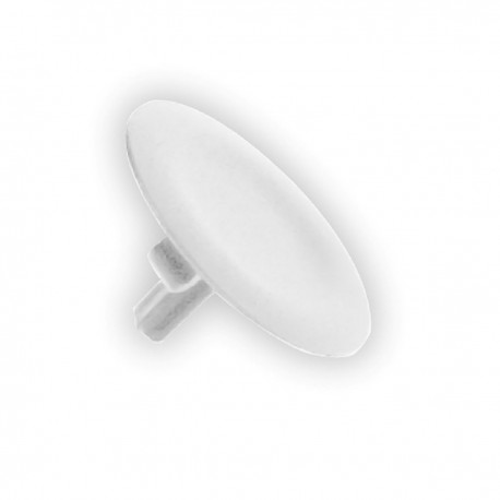 White cap, unmarked for circular flush pushbutton, diameter 22