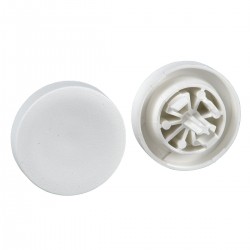White cap, unmarked for circular projecting pushbutton, diameter 22