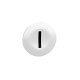 White cap, marked I for rectangular multiple-headed pushbutton, diameter 22