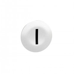 White cap, marked I for rectangular multiple-headed pushbutton, diameter 22