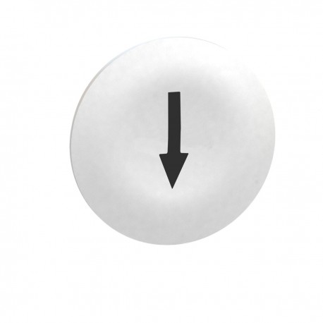 White cap, marked arrow for rectangular multiple-headed pushbutton, diameter 22