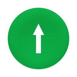 Green cap, marked arrow for rectangular multiple-headed pushbutton, diameter 22