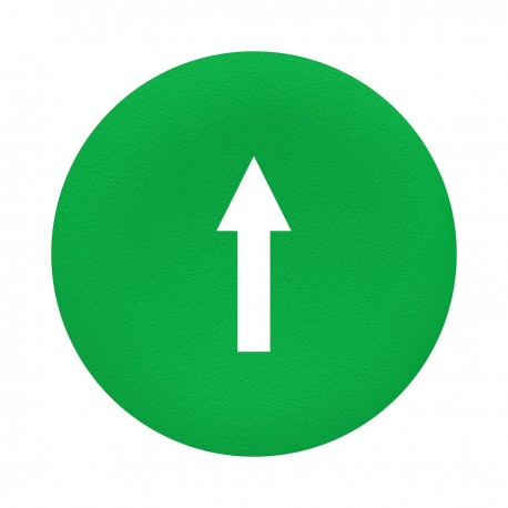 Green cap, marked arrow for rectangular multiple-headed pushbutton, diameter 22