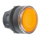 Flush orange illuminated pushbutton head diameter 22, spring return, for bulb BA9s