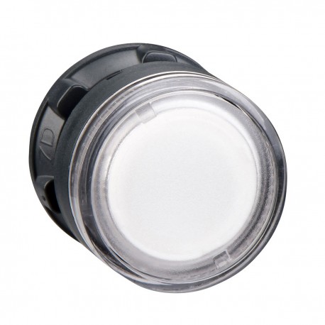 Flush clear illuminated pushbutton head diameter 22, spring return, for bulb BA9s