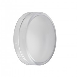 Plain lens, white, for circular pilot light, diameter 22, with integral LED
