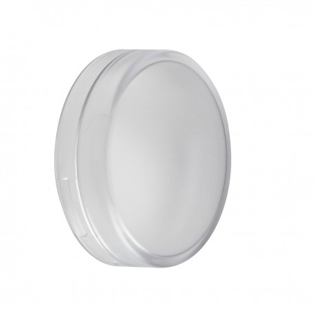 Plain lens, white, for circular pilot light, diameter 22, with integral LED