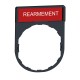 Legend holder 30 x 40 mm with legend 8 x 27 mm with marking REARMEMENT