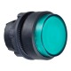 Projecting Green illuminated pushbutton head diameter 22, spring return, for integral LED