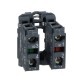 Single contact block with body fixing collar, 1NO+1NC, screw clamp terminal