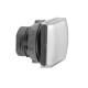 Square white pilot light head diameter 22, plain lens for integral led