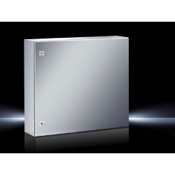 AE Compact enclosure, 760x760x300 mm, Stainless steel 1.4301, with mounting plate, single-door, with two cam locks