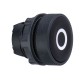 Black flush pushbutton head diameter 22, spring return, O