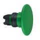 Mushroom pushbutton head, Green, diameter 60, for hole diameter 22, spring return