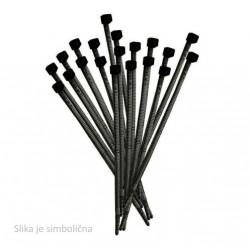 Cable tie, black, 7,5x450 mm, 100 pcs