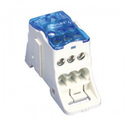 Single Pole Distribution Block, 250 A IEC, 255 A UL..CSA, Flat Conductor Line, 6 Cables Load, Copper, Thermoplastic