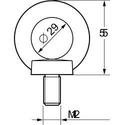 Set od 4 vijka s prstenastom glavom M12, za Spacial S, galvanizirani lijevani čelik