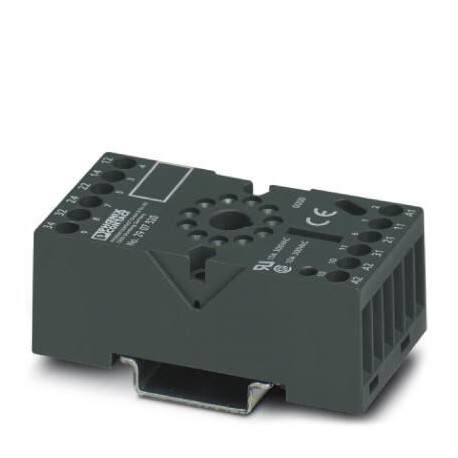 ECOR-3 relay base, for octal relay with 3 changeover contacts, screw connection, plug-in option for input..interference suppres