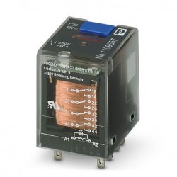 Industrijski utični relej s power kontaktima, 4 CO kontakta, testni gumb, LED indikator, mehanički indikator položaja, 12 V 