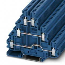 Multi-level terminal block, screw connection, cross section: 0.14 mm2 - 4 mm2, blue