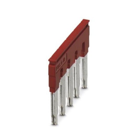Plug-in bridge, pitch: 10.2 mm, No. of positions: 5, red