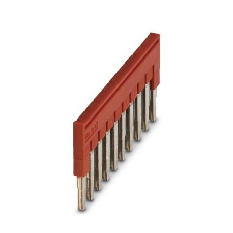 Plug-in bridge, pitch: 5.2 mm, l: 22.7 mm, w: 50.6 mm, No. of positions: 10, red