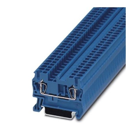 Feed-through terminal block, 800 V, 24 A, Spring-cage connection, No. of connections: 2, cross section: 0.08 mm2 - 4 mm2, blu