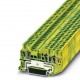 Ground modular terminal block, Spring-cage connection, No. of connections: 3, cross section: 0.08 mm2 - 4 mm2, green-yellow