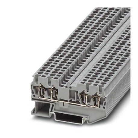 Feed-through terminal block, 800 V, 24 A, Spring-cage connection, No. of connections: 4, cross section: 0.08 mm2 - 4 mm2, gra