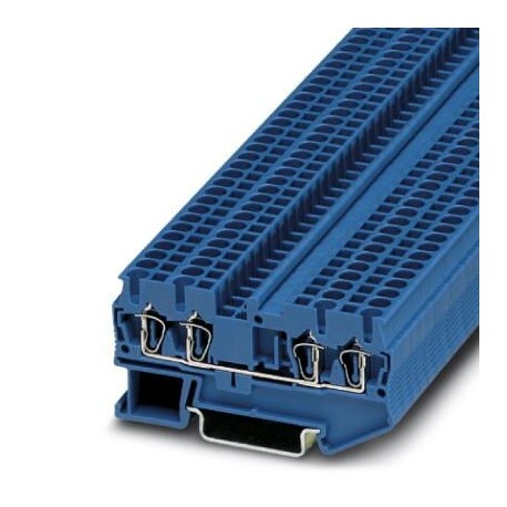 Feed-through terminal block, 800 V, 24 A, Spring-cage connection, No. of connections: 4, cross section: 0.08 mm2 - 4 mm2, blu