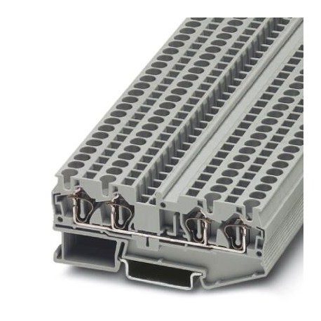 Feed-through terminal block, 800 V, 32 A, Spring-cage connection, No. of connections: 4, cross section: 0.08 mm2 - 6 mm2, gra