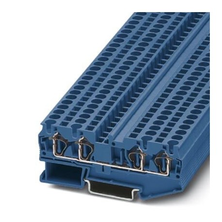Feed-through terminal block, 800 V, 32 A, Spring-cage connection, No. of connections: 4, cross section: 0.08 mm2 - 6 mm2, blu