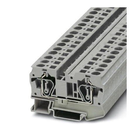 Feed-through terminal block, 1000 V, 41 A, Spring-cage connection, No. of connections: 2, cross section: 0.2 mm2 - 10 mm2, gr