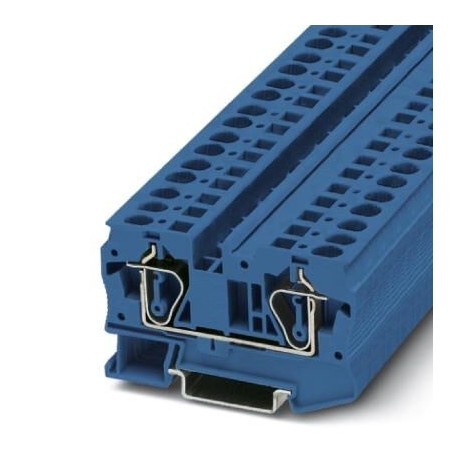 Feed-through terminal block, 1000 V, 41 A, Spring-cage connection, No. of connections: 2, cross section: 0.2 mm2 - 10 mm2, bl