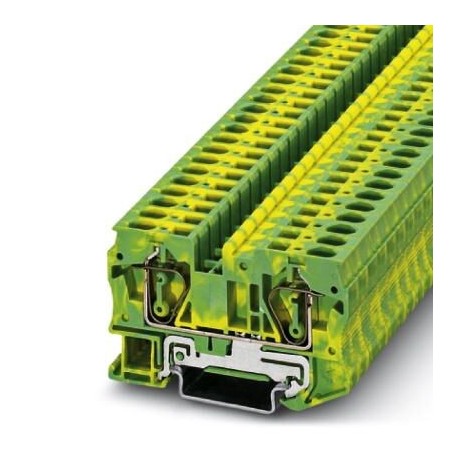 Ground modular terminal block, Spring-cage connection, No. of connections: 2, cross section: 0.2 mm2 - 10 mm2, green-yellow