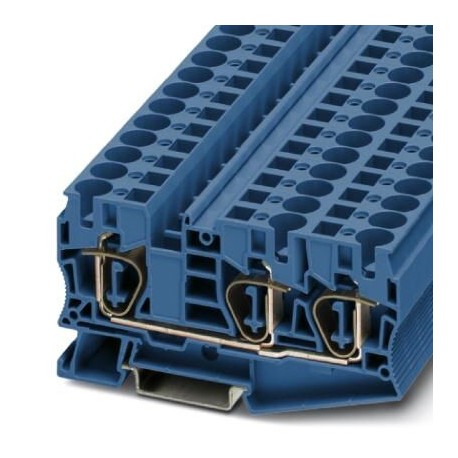 Feed-through terminal block, 1000 V, 57 A, Spring-cage connection, No. of connections: 3, cross section: 0.2 mm2 - 16 mm2, bl