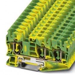 Spring cage ground terminal block ST 10-TWIN-PE, opružni priključak, presjek: 0.2 mm2 - 16 mm2, žuto-zelena