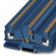 Test disconnect terminal block, 1000 V, 30 A, push-in connection, No. of connections: 2, cross section: 0.5 mm2 - 10 mm2, blu