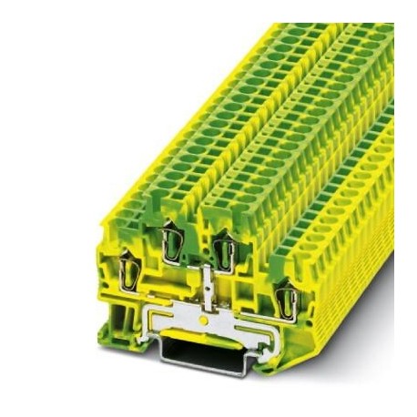 Dvokatna redna stezaljka STTB 2,5-PE, sa zaštitnim uzemljenjem, opružni priključak, presjek: 0.08 mm2 - 4 mm2, žuto-zelen