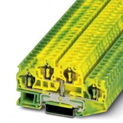Protective conductor double-level terminal block, Spring-cage connection, No. of connections: 4, cross section: 0.08 mm2 - 6 