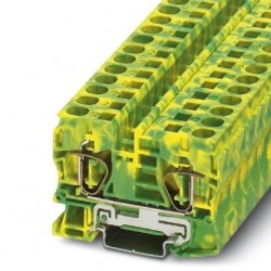 Ground modular terminal block, Spring-cage connection, No. of connections: 2, No. of positions: 1, cross section: 0.2 mm2 - 1