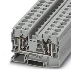 Feed-through terminal block, 1000 V, 76 A, Spring-cage connection, No. of connections: 2, cross section: 0.2 mm2 - 25 mm2, gr