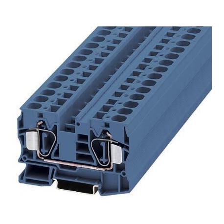 Feed-through terminal block, 1000 V, 76 A, Spring-cage connection, No. of connections: 2, cross section: 0.2 mm2 - 25 mm2, bl